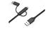 کابل تبدیل USB به لایتنینگ/ USB-C/ microUSB راو پاور مدل RP-CB021 طول 0.9 متر